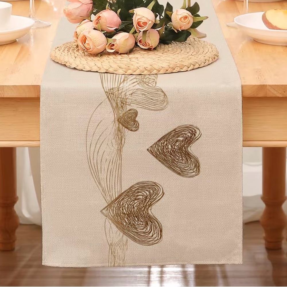 GORGEOUS HEART TABLE RUNNER (90”L)